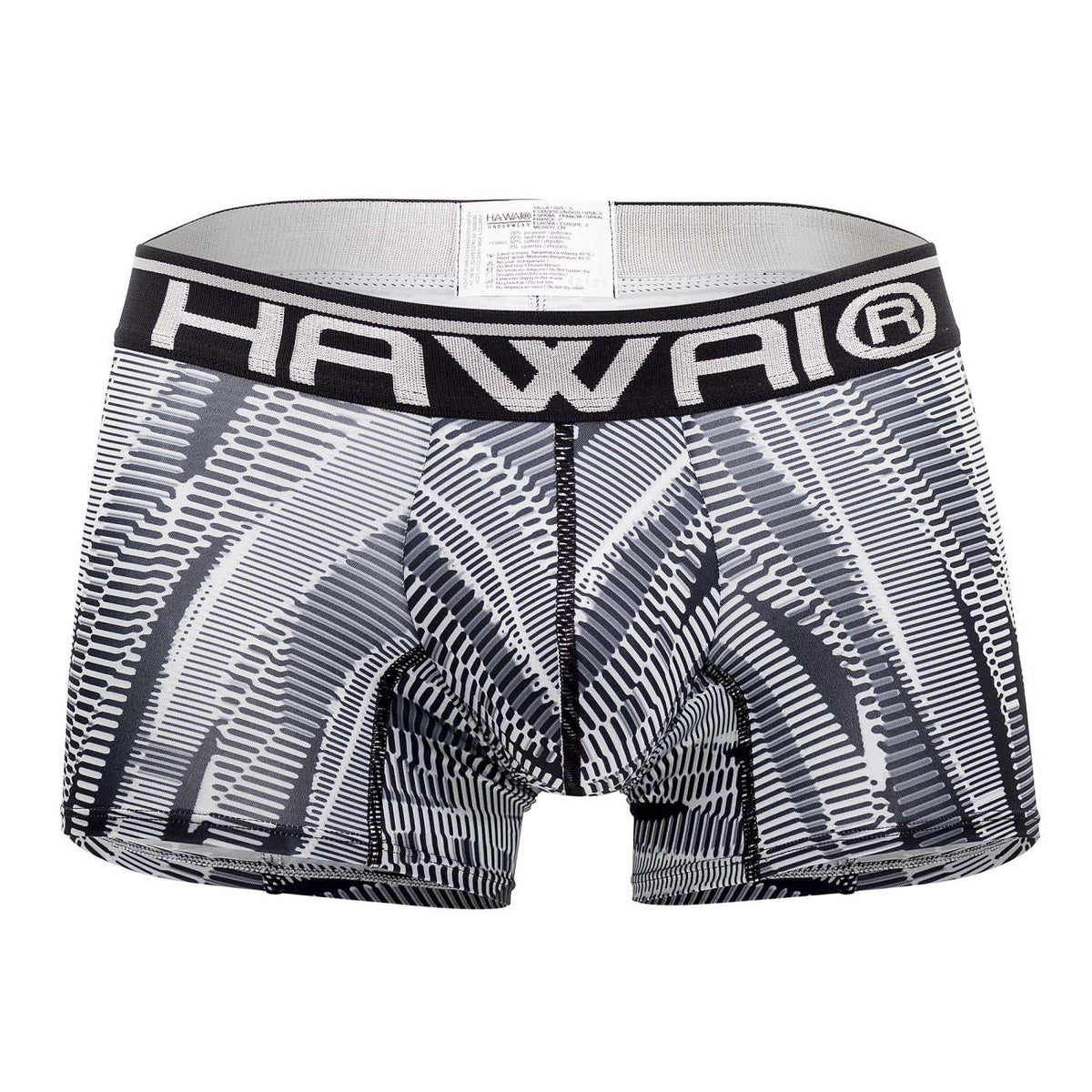 HAWAIR Men's Underwear 42121 Printed Athletic Trunks Color Black