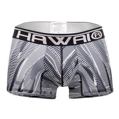 HAWAIR Men's Underwear 42121 Printed Athletic Trunks Color Black