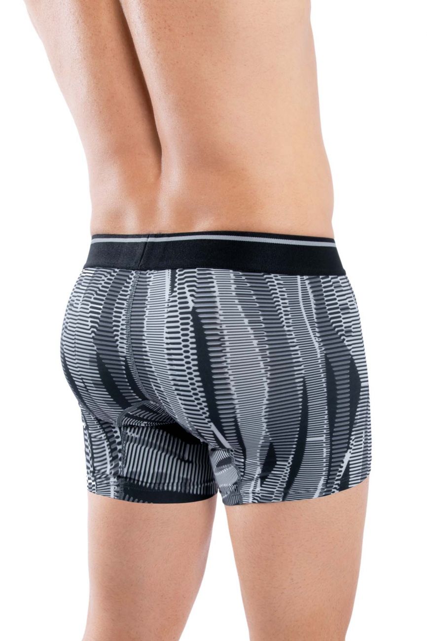 HAWAIR Men's Underwear 42121 Printed Athletic Trunks Color Black