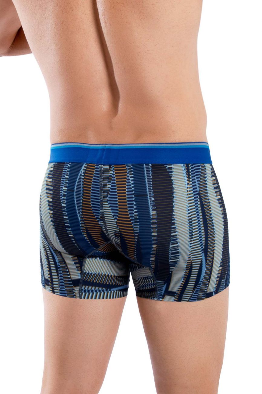 HAWAIR Men's Underwear 42121 Printed Athletic Trunks Color Royal Blue