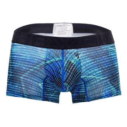 HAWAIR Men's Underwear 42173 Printed Microfiber Trunks Color Royal Blue