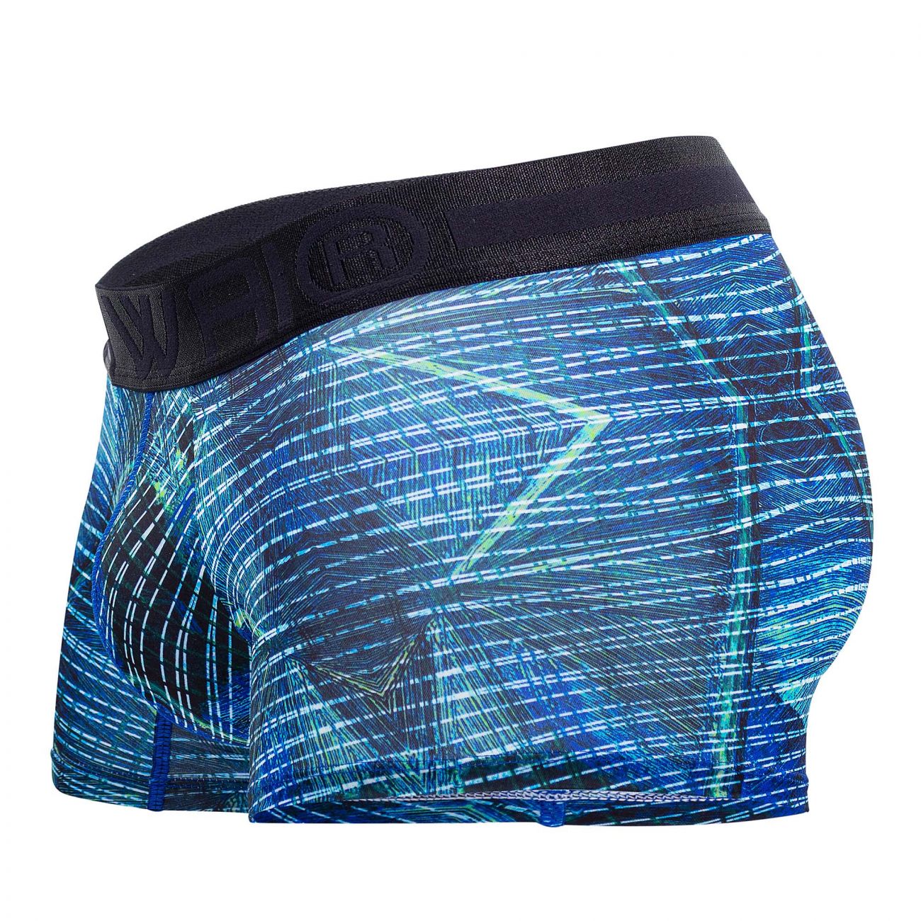 HAWAIR Men's Underwear 42173 Printed Microfiber Trunks Color Royal Blue