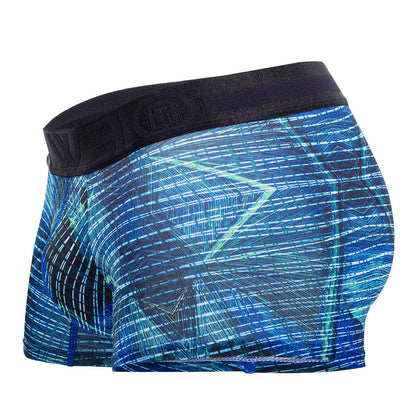 HAWAIR Men's Underwear 42173 Printed Microfiber Trunks Color Royal Blue