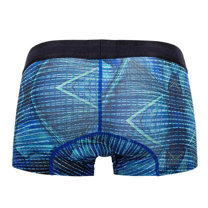HAWAIR Men's Underwear 42173 Printed Microfiber Trunks Color Royal Blue