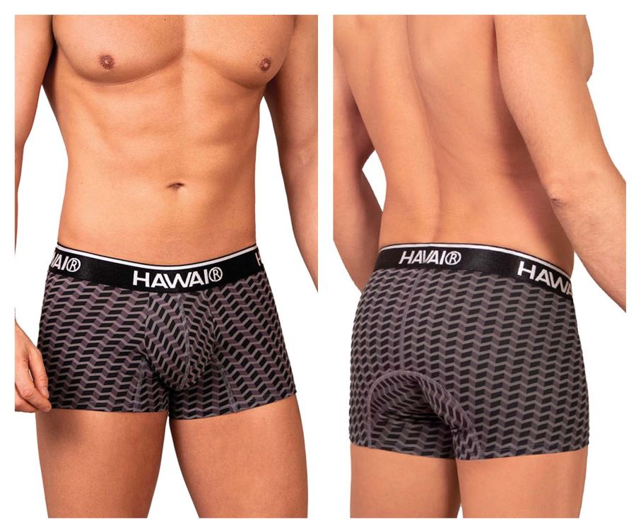 HAWAIR Printed Trunks - Gray