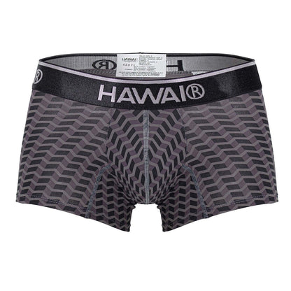 HAWAIR Men's Underwear 42371 Printed Trunks Color Gray