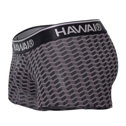 HAWAIR Men's Underwear 42371 Printed Trunks Color Gray