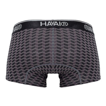 HAWAIR Men's Underwear 42371 Printed Trunks Color Gray
