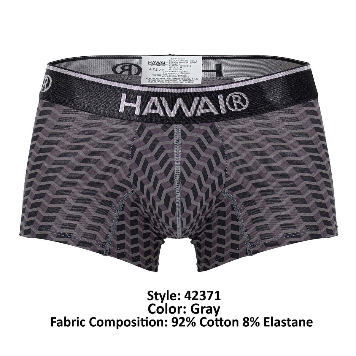 HAWAIR Printed Trunks - Gray