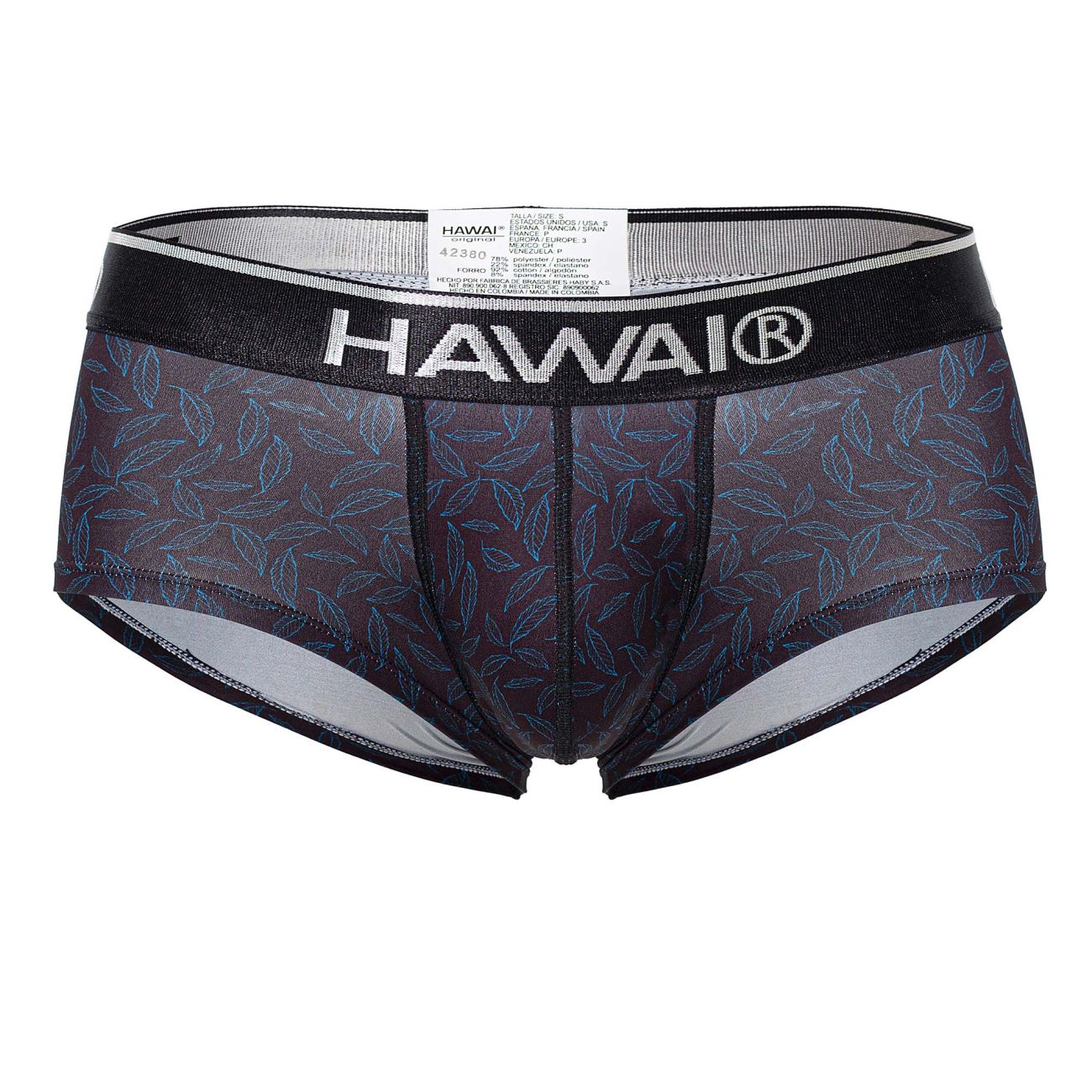 HAWAIR Men's Underwear 42380 Printed Briefs Color Black
