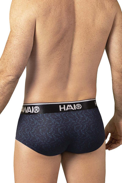 HAWAIR Men's Underwear 42380 Printed Briefs Color Black