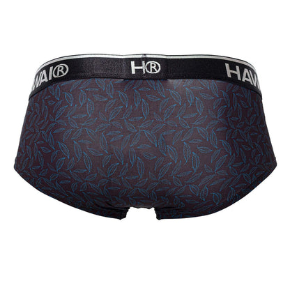 HAWAIR Men's Underwear 42380 Printed Briefs Color Black
