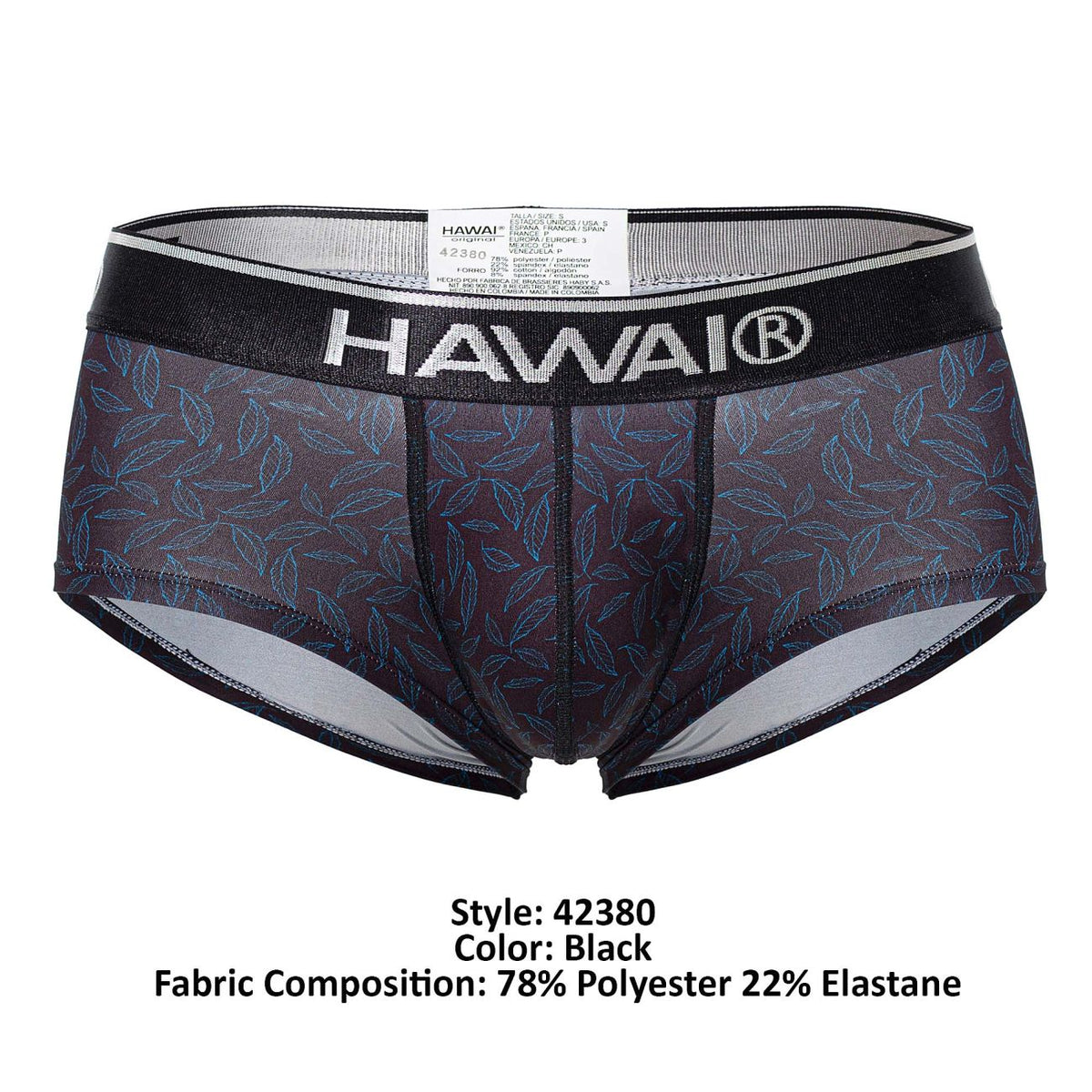 HAWAIR Printed Briefs - Black