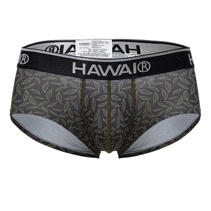 HAWAIR Men's Underwear 42380 Printed Briefs Color Green