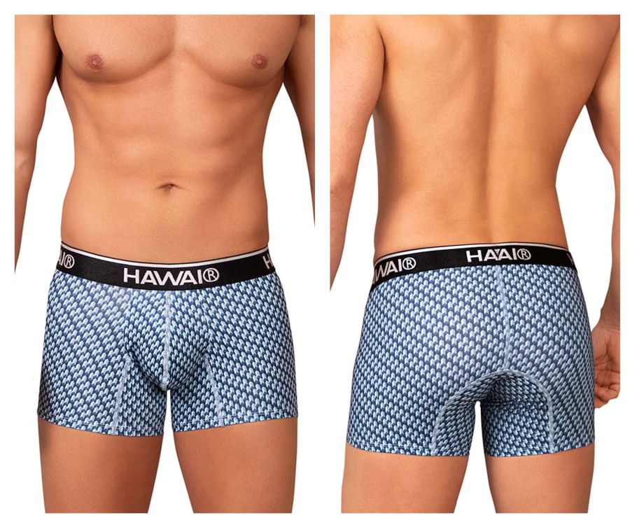 HAWAIR Printed Trunks - Blue