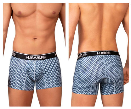HAWAIR Men's Underwear 42420 Printed Trunks Color Blue