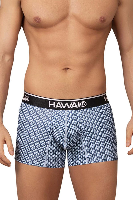 HAWAIR Men's Underwear 42420 Printed Trunks Color Blue