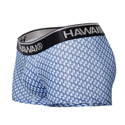 HAWAIR Men's Underwear 42420 Printed Trunks Color Blue