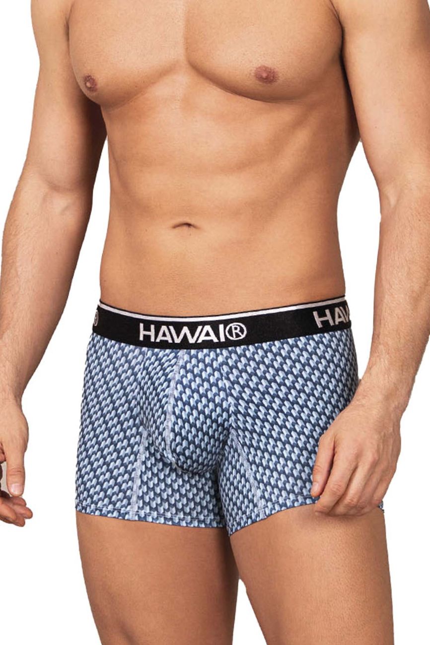 HAWAIR Printed Trunks - Blue