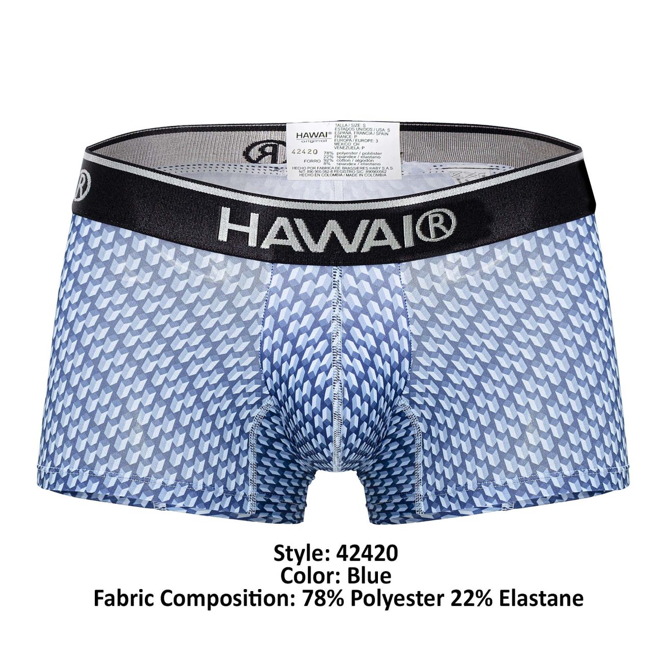 HAWAIR Printed Trunks - Blue