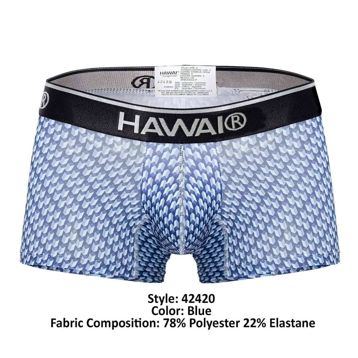 HAWAIR Printed Trunks - Blue
