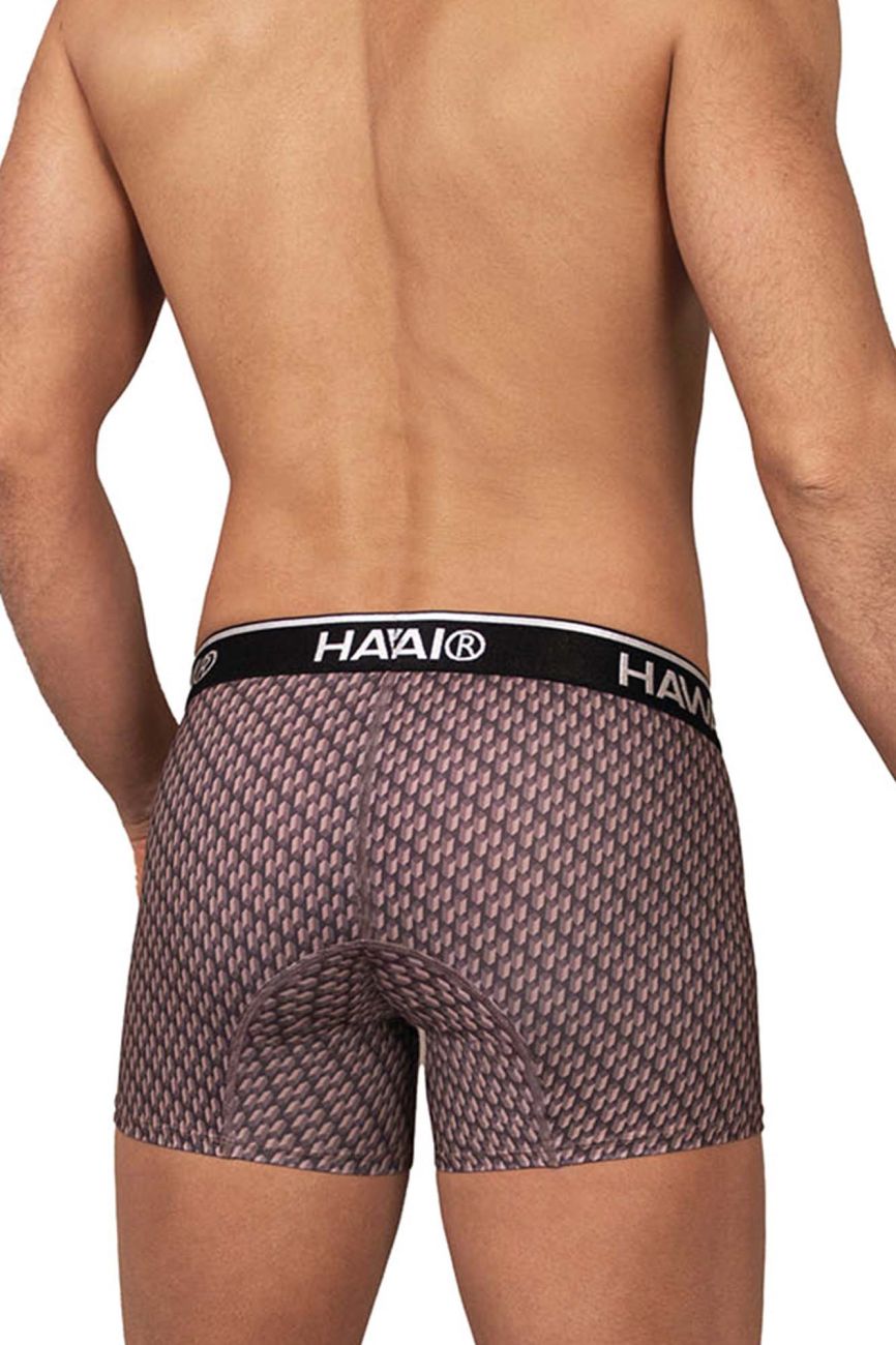 HAWAIR Men's Underwear 42420 Printed Trunks Color Cocoa