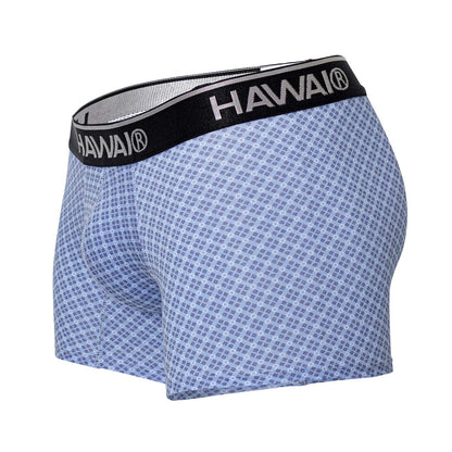 HAWAIR Men's Underwear 42421 Printed Trunks Color Blue