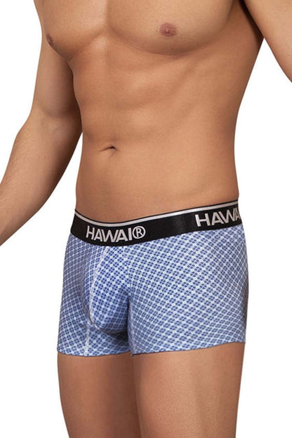 HAWAIR Men's Underwear 42421 Printed Trunks Color Blue