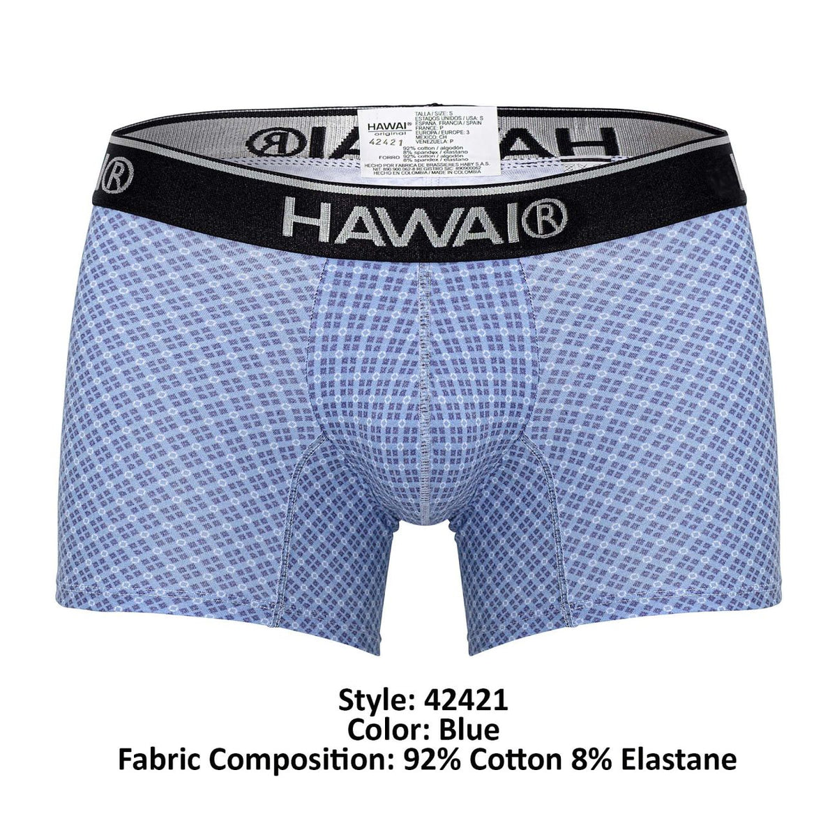 HAWAIR Printed Trunks - Blue