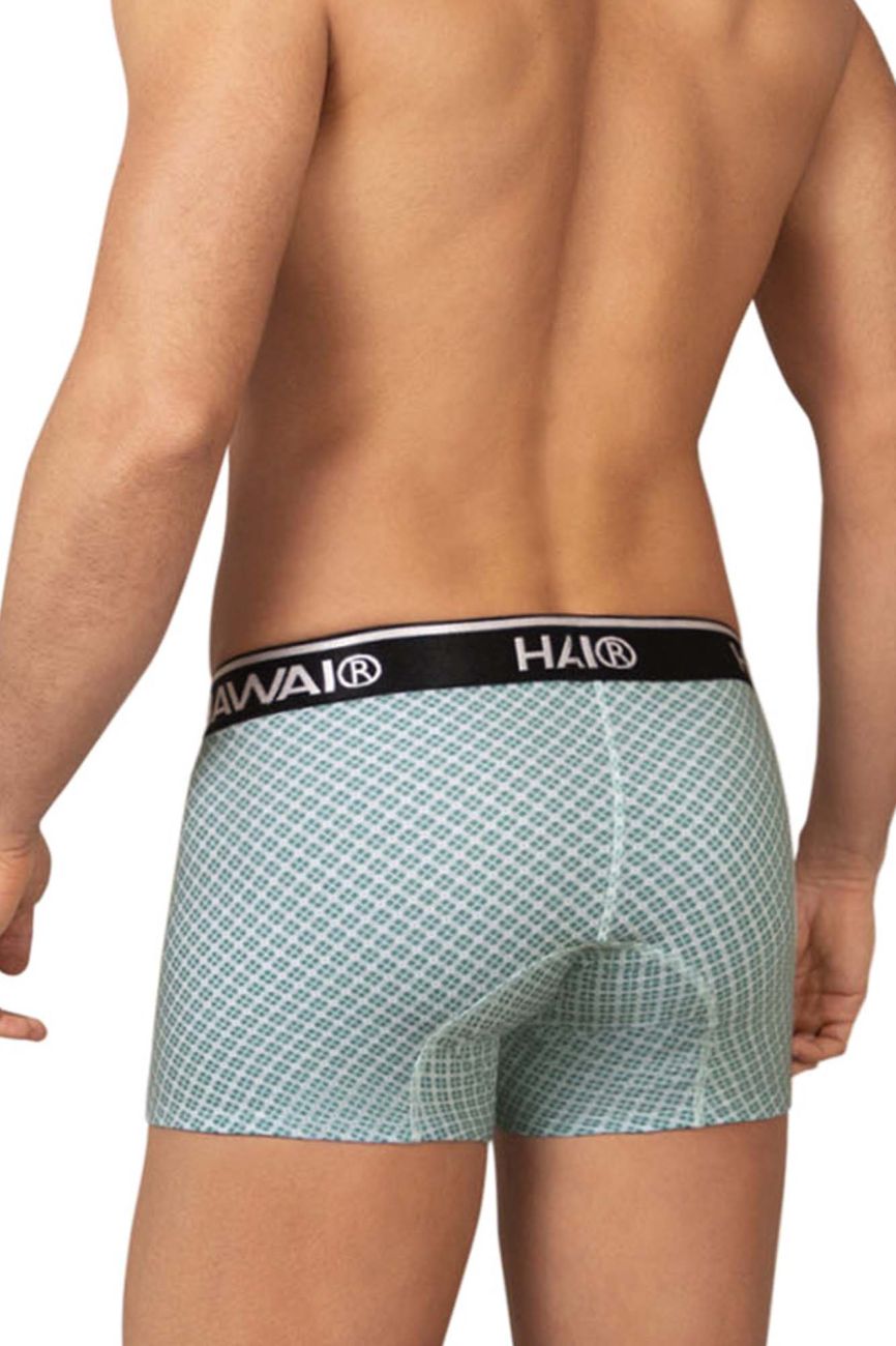 HAWAIR Men's Underwear 42421 Printed Trunks Color Green