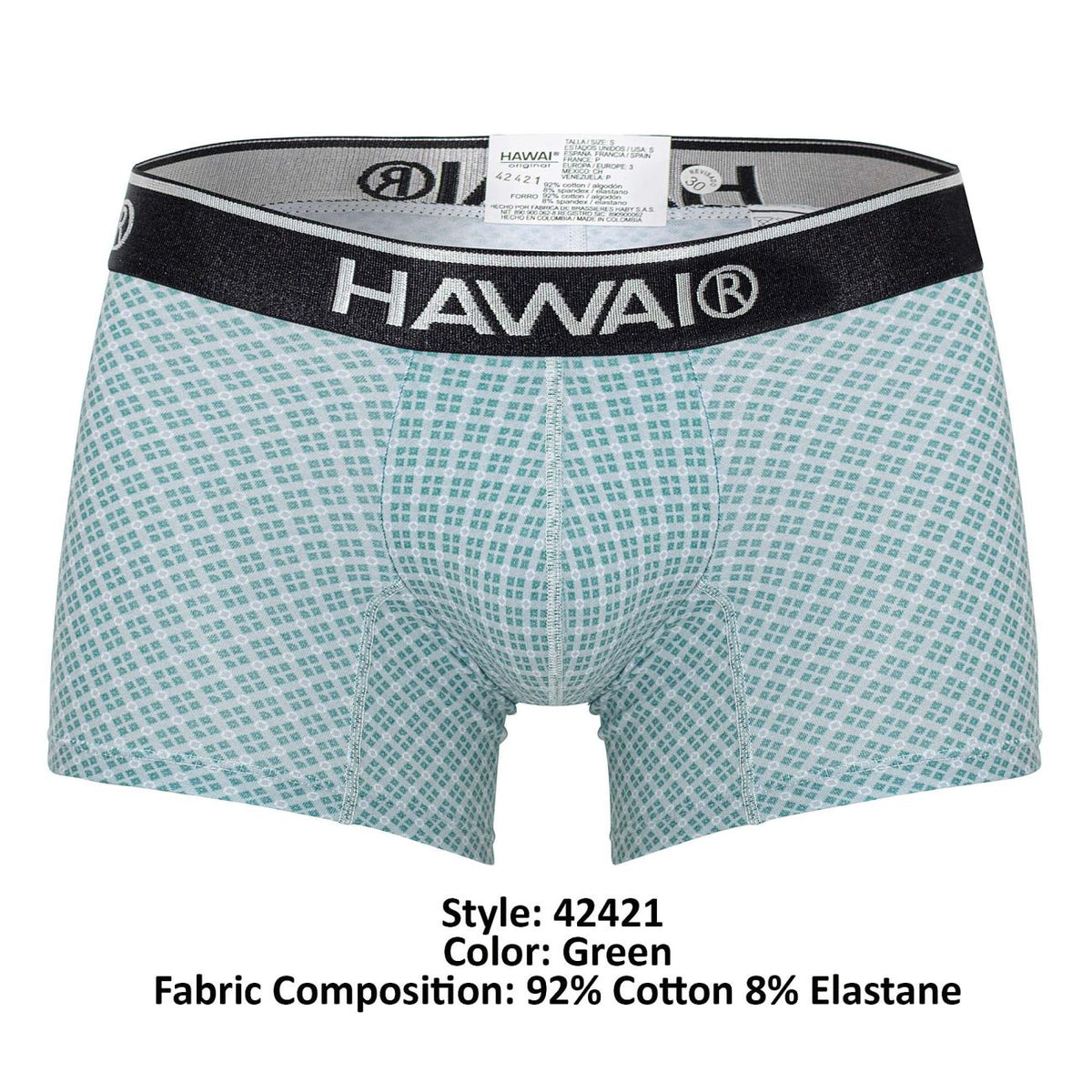 HAWAIR Printed Trunks - Green