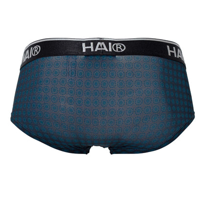 HAWAIR Men's Underwear 42430 Printed Briefs Color Blue
