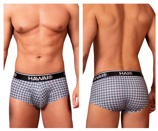 HAWAIR Men's Underwear 42430 Printed Briefs Color Gray
