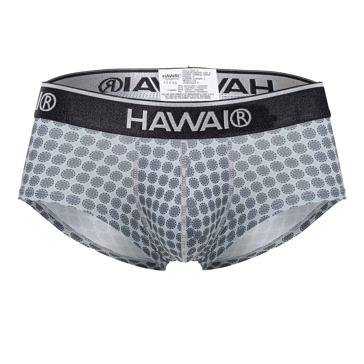 HAWAIR Printed Briefs - Gray
