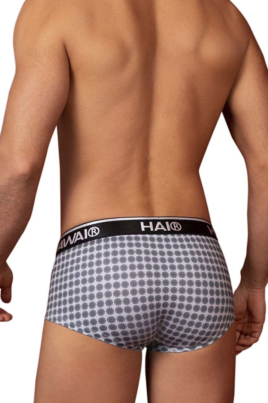 HAWAIR Men's Underwear 42430 Printed Briefs Color Gray