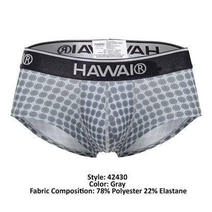 HAWAIR Men's Underwear 42430 Printed Briefs Color Gray
