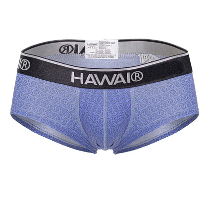 HAWAIR Men's Underwear 42431 Printed Briefs Color Blue