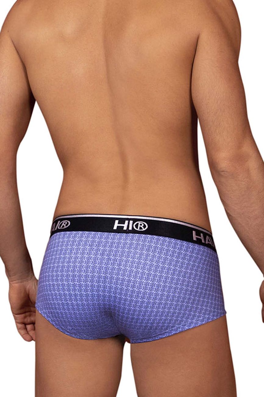 HAWAIR Men's Underwear 42431 Printed Briefs Color Blue