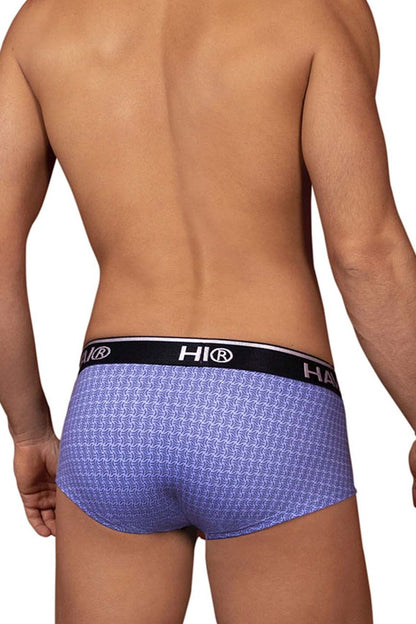 HAWAIR Men's Underwear 42431 Printed Briefs Color Blue
