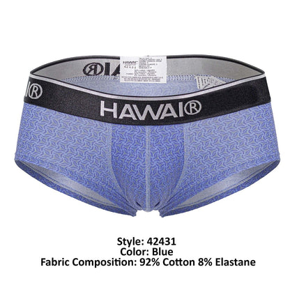 HAWAIR Men's Underwear 42431 Printed Briefs Color Blue