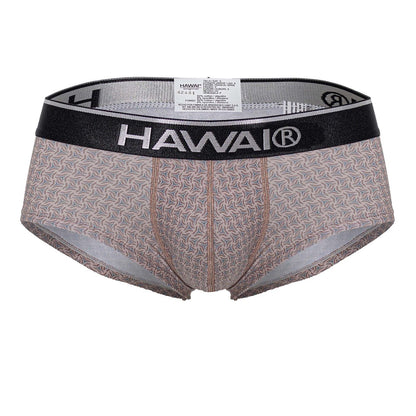 HAWAIR Men's Underwear 42431 Printed Briefs Color Cocoa