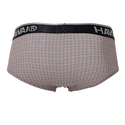 HAWAIR Men's Underwear 42431 Printed Briefs Color Cocoa