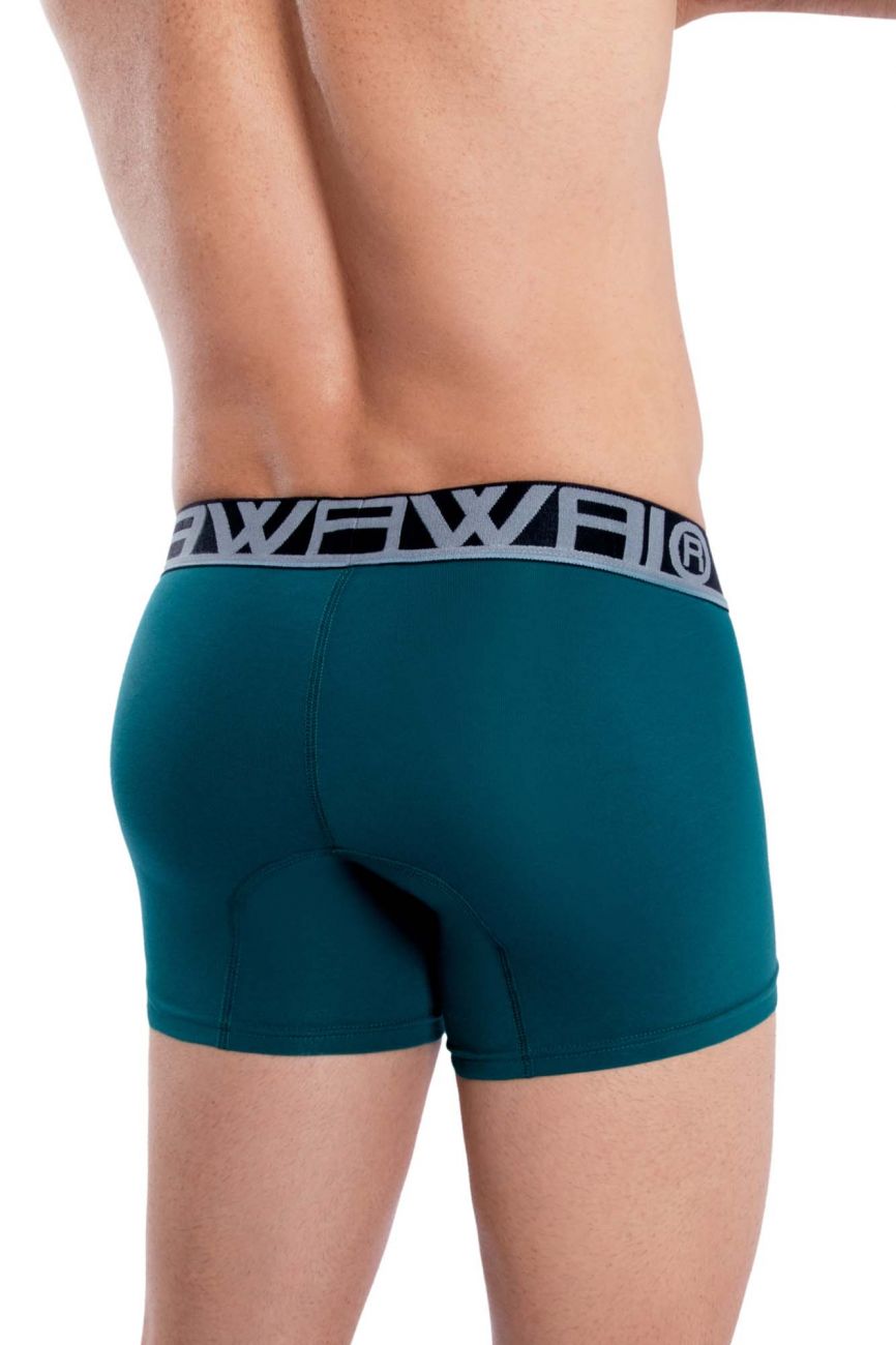 HAWAIR Men's Underwear 4986 Solid Athletic Trunks Color Green