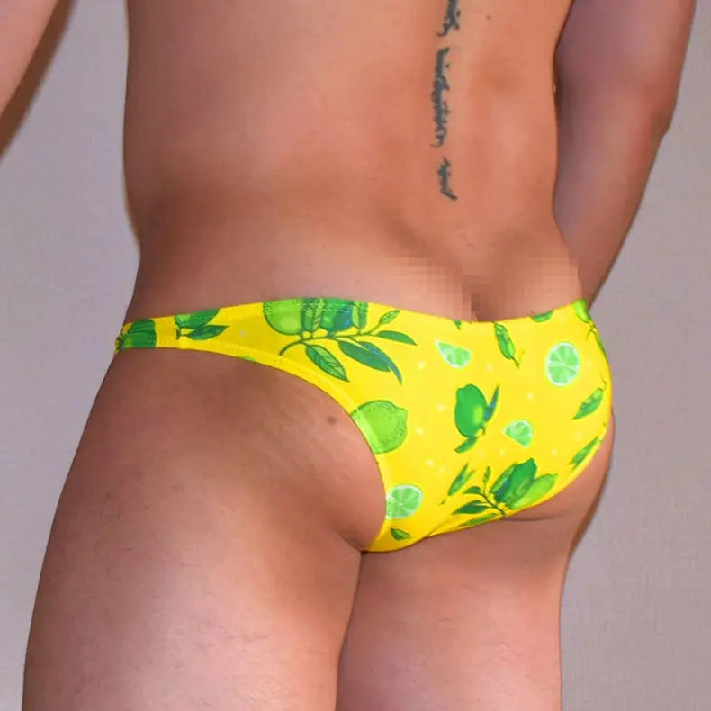 Tropical Monstera Low Cut Swim Brief