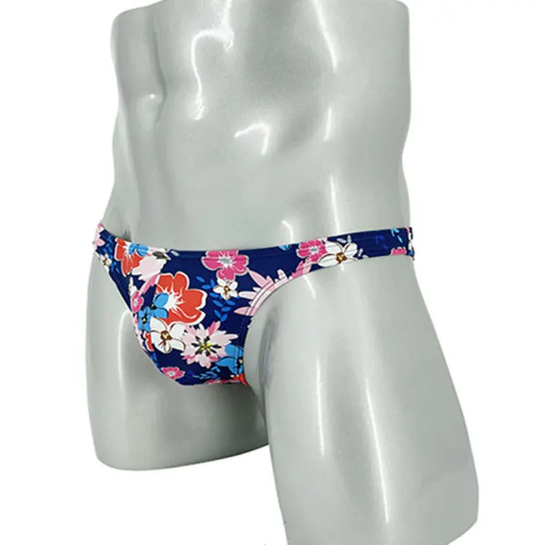 Tropical Flowers Low Cut Swim Brief