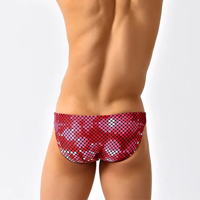 Red Disco Low Cut Swim Brief