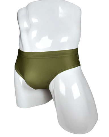 WARRIOR SOLID OLIVE BRIEFS | MEN SWIMWEAR | ETHAN UNDERWEAR | OUTFAIR | OUTFAIR