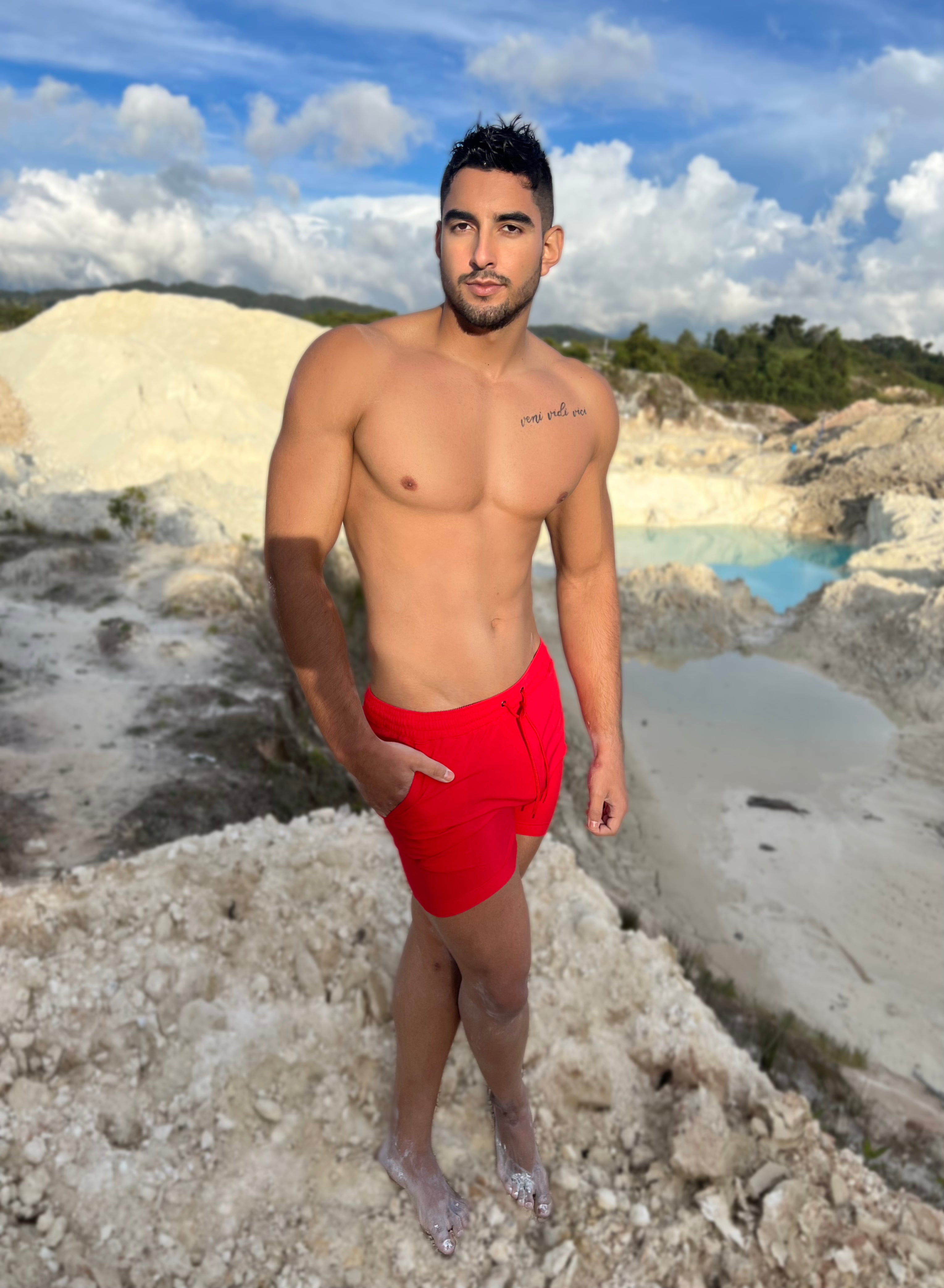 Red Apple Shorts | MEN SHORTS | BATTYSTA | OUTFAIR | OUTFAIR