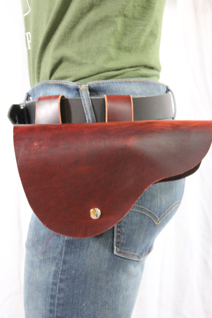 Pipe Leather Holster - front view