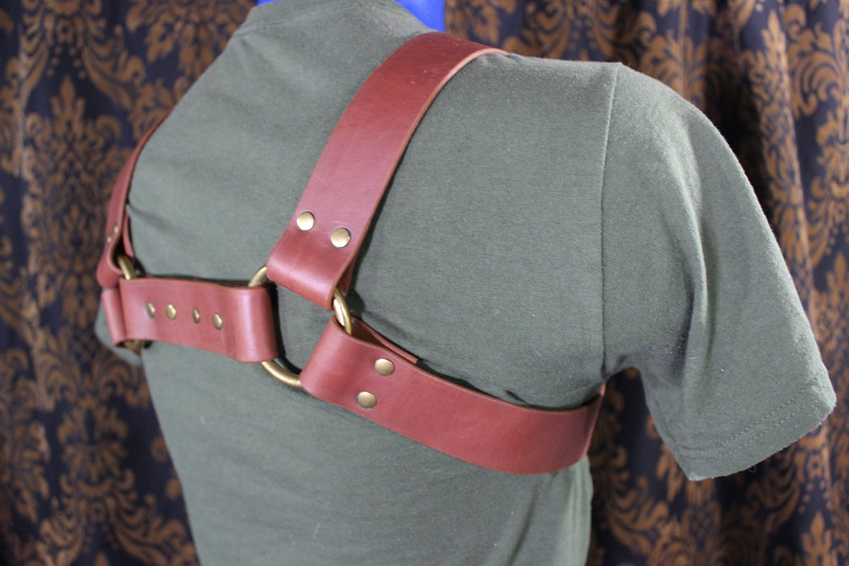 Classic Latigo Bulldog Harness with Snaps - view 3